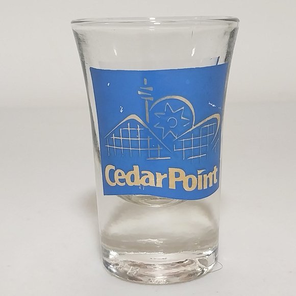 Vintage Cedar Point Shot Glass BLUE #S030 - Picture 1 of 4